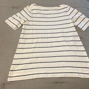 LOFT Black and White Striped Top